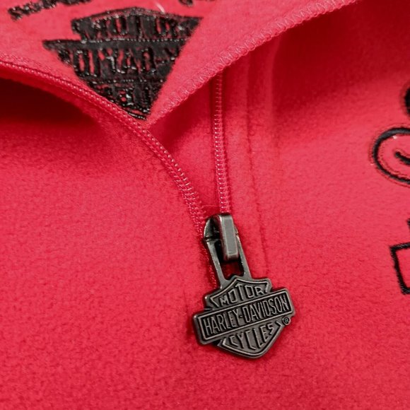 Triple S Harley Davidson Morgantown West Virginia Large Fleece Jacket 1/4 Zip - Picture 4 of 15